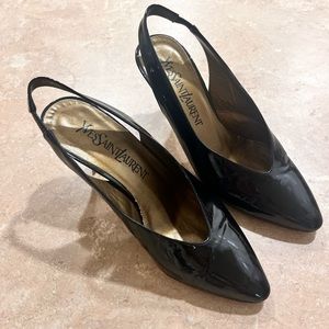 Yves Saint Laurent Slip On Heels Size 5.5